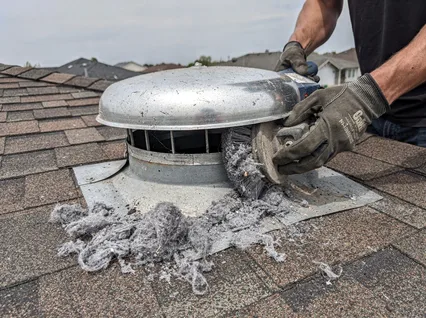 Cleaning Dryer Vent On Roof in Westlake